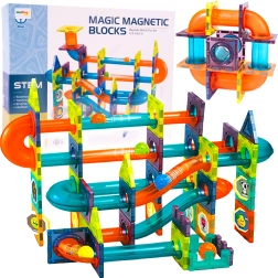 Set magnetic XXL – pistă cu bile, 96 piese