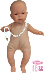 Păpușă realistă bebeluș Llorens - cu sunete și corp moale 38 cm
