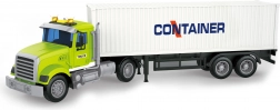 Autocamion cu container cu mecanism de inerție, cu efecte, 48 cm