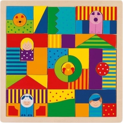 Mozaic din lemn - fermă