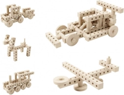 Construcție creativă din lemn cu 67 de piese