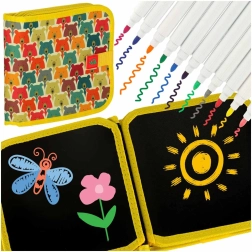 Cărticică de desen portabilă – tablă pentru cretă cu motiv ursuleți