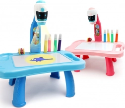 Proiector de desen pentru copii 2în1 – măsuță roz