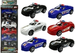 Set de mașinuțe de poliție cu mecanism inerțial, 6 buc.
