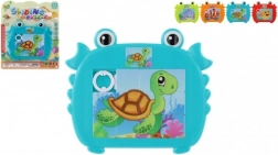 Puzzle glisant pentru copii, crab cu animale marine