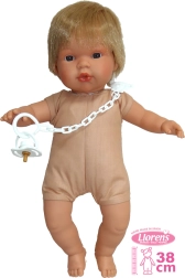 Păpușa realistă Llorens Sasha cu sunete și corp moale - 38 cm