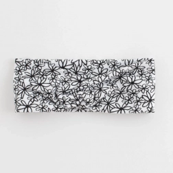 Bentiță pentru bebeluși din bumbac NEW BABY Be Happy cu model floral