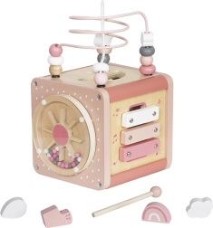 Cub Montessori activ din lemn – Roz
