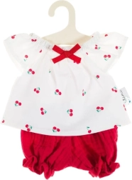 Set din muselină pentru păpuși 32 cm cireș
