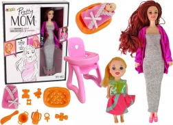 Păpușă Gravidă cu Accesorii