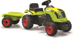 Tractor cu pedale CLAAS cu remorcă verde