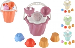 Set de joacă din plastic pentru nisip cu găleată și unelte