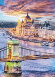 Puzzle DINO Budapesta Podul cu Lanțuri 1000 piese