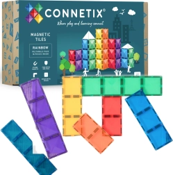 Seturi de construcție magnetice CONNETIX Rainbow Rectangle Pack – 18 piese