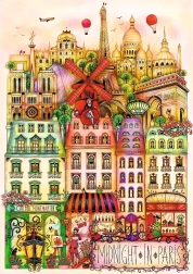 Puzzle TREFL Premium Plus Miezul nopții la Paris 1000 piese