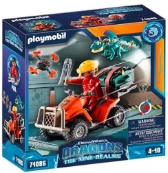 PLAYMOBIL Dragons: Cele Nouă Tărâmuri Icaris ATV & Phil – set cu figurine și dragon