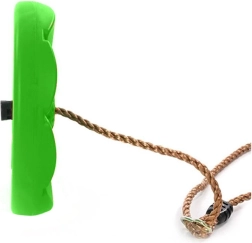 Leagăn de grădină pentru copii, șezut în formă de floare cu frânghie – Verde