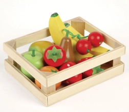 Tidlo ladă din lemn cu fructe
