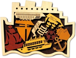 Puzzle din lemn The Harbour de la RECENT TOYS