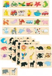 Puzzle din lemn: găsește umbra