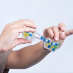 Fidget Blox Sound cub antistres – albastru și galben