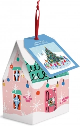 Puzzle GALISON patinaj în jurul bradului de Crăciun – 130 de piese