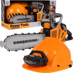 Fierăstrău cu lanț electric cu cască