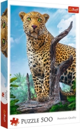 Puzzle 500 de piese - Leopard sălbatic