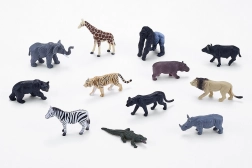 Mini lume MOJO – animăluțe africane, set de 12 figurine