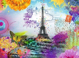 Puzzle Carte poștală din Paris 500 piese de la Ravensburger