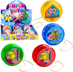 Yo-yo clasic cu efecte LED 6 cm, mix de culori