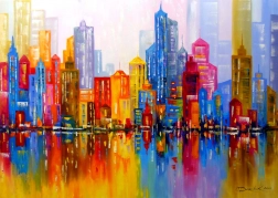 Puzzle Orașul Curcubeu 1000 piese ENJOY