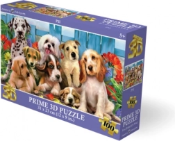 Puzzle 3D cățeluși 100 de piese 31 × 23 cm