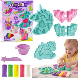 Set creativ cu unicorn – plastilină și forme