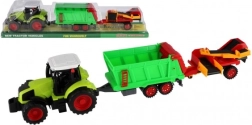 Tractor cu remorcă și bandă din plastic, 56cm, inerțial