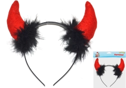 Coarne de plastic pentru carnaval, model diavol