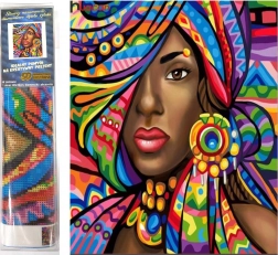 Pictură cu diamante Africancă 30x40cm