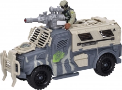 Vehicul militar cu figurina și efecte