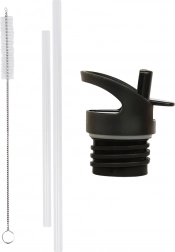 A Little Lovely Company set de capac, periuță și pai pentru sticla din inox 350 ml – Univers