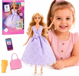 Păpușa Woopie Royal Lily cu păr blond lung de 30 cm și accesorii