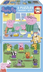 Puzzle din lemn PEPPA PIG 2×25 piese