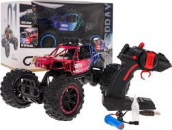 RC crawler REAL ROCK cu funcție de fum 1:16 – Roșu