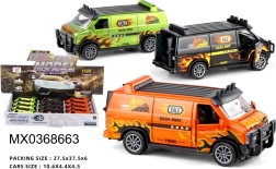 Model metalic de dubă de poliție 1:32 cu funcție de recul