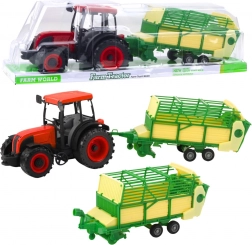 Tractor pentru copii cu remorcă, roșu 50 cm