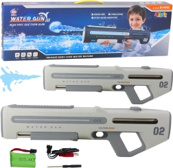 Pistolă de apă electrică automată gri-albă 62 cm