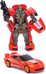 autorobot cu lumină și sunet 20 cm – mașină de poliție transformabilă