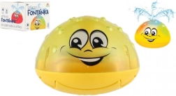 Fântână de apă luminoasă pentru cadă, cu baterii – galbenă