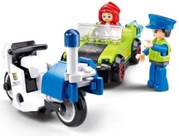 Sluban Metropolis Bandit deghizat în mașină și polițist pe motocicletă