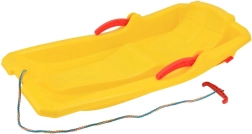 Sanie din plastic cu frâne Baby Mix KAROL galbenă