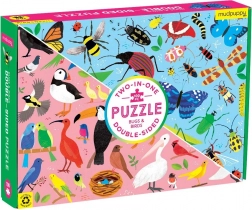 Puzzle reversibile Mudpuppy insecte și păsări 100 piese